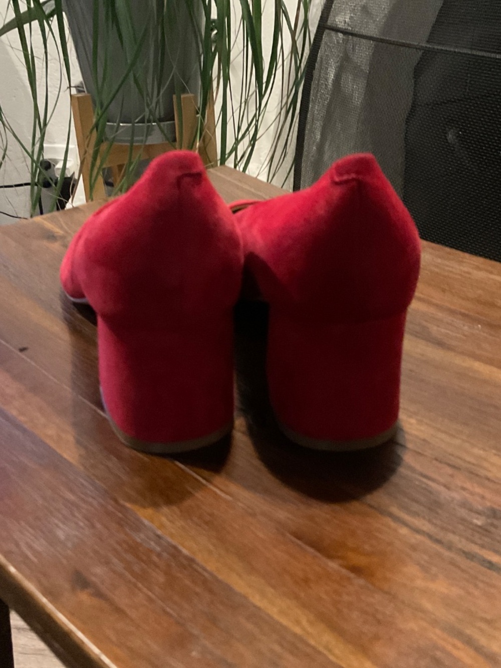 Mark Fisher Zala Block Heel Pointy Toe Red Pump size 7 - Picture 3 of 7